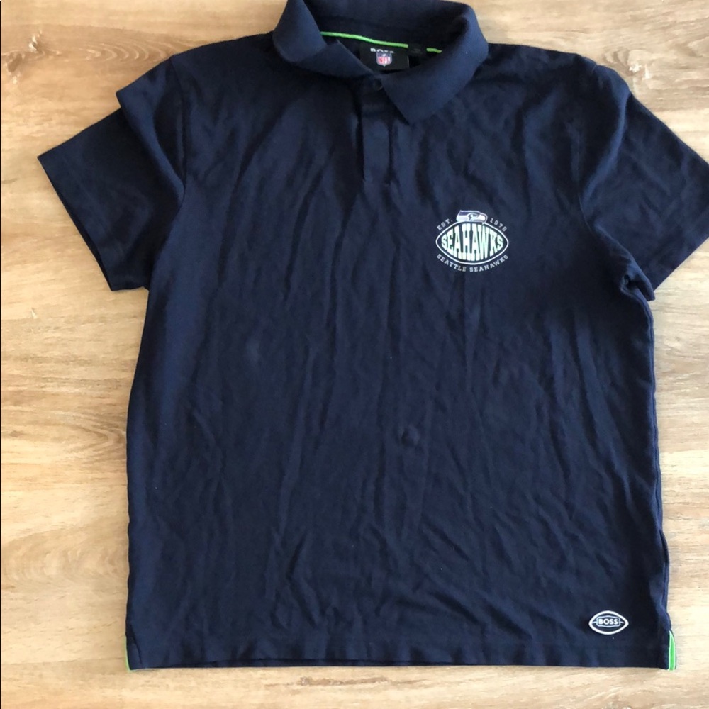 Hugo Boss x nfl x Seattle Seahawks  Polo Shirt sz XL